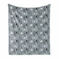 thumbnail image 1 of Fashion Soft Flannel Fleece Throw Blanket, Haute Couture Mannequins Sewing Atelier Nostalgic Art, Cozy Plush for Indoor and Outdoor Use, 50" x 70", Blue Grey Grey, by Ambesonne, 1 of 6
