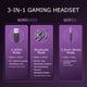 thumbnail image 4 of Audífonos Inalámbricos para Juegos con Micrófono para PS5/PS4/PC/Switch, Bluetooth/2,4g/Audífonos con Cable con Micrófono con Cancelación de Ruido Desmontable, Sonido Estéreo, Luz, Plegables, Portátiles, Negros, 4 of 8