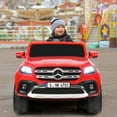 thumbnail image 2 of Costway Licensed Mercedes Benz x Class 12V 2-Seater Kids Ride On Car w/ Trunk Red, 2 of 8