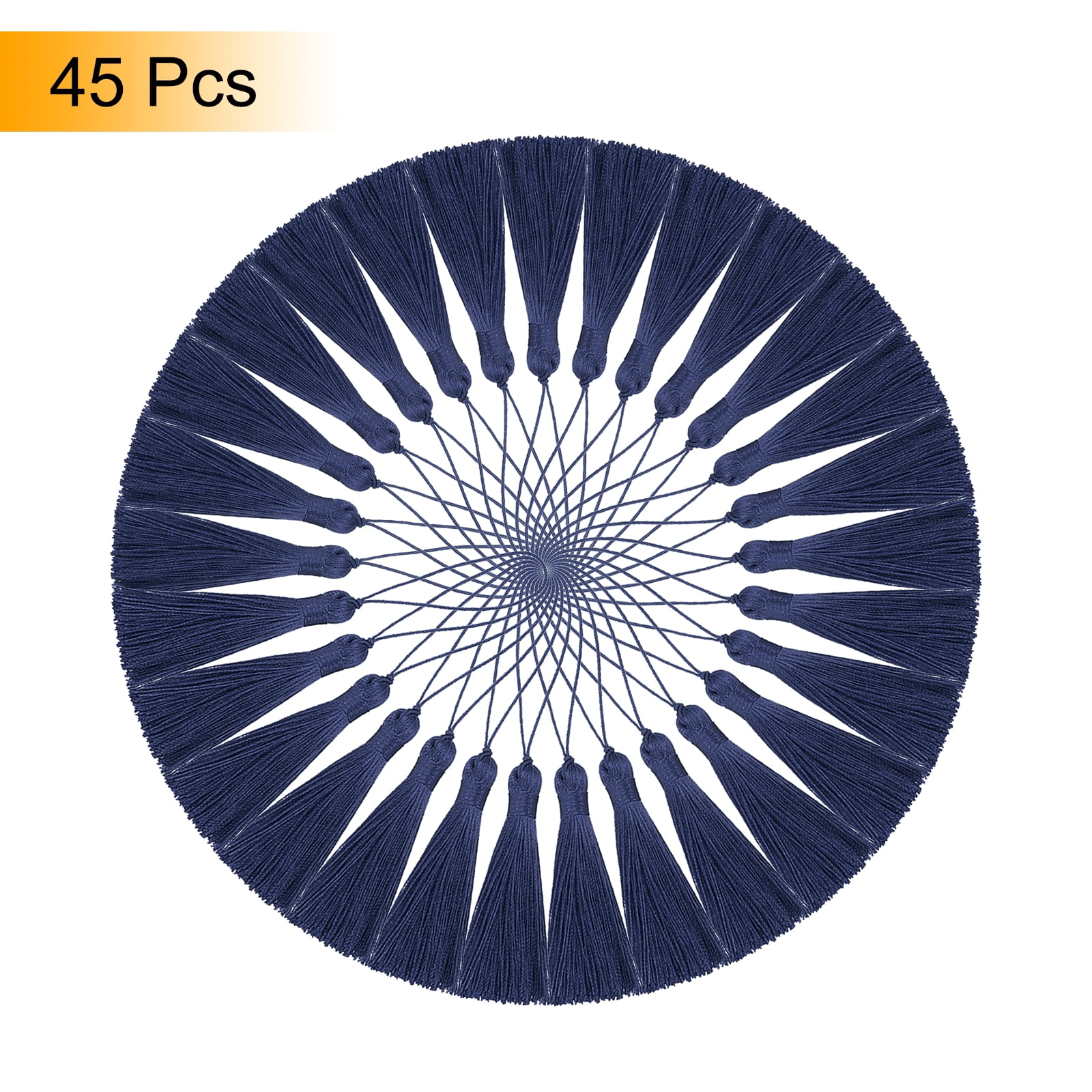 Unique Bargains Mini Bookmark Tassels Handmade Floss Craft for Jewelry Making Navy Blue