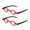 2 Pack / Red+Red, variant on 2 Pack Mini Reading glasses Retro Small Round Readers with Spring Hinges Black Red