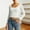 White, variant on Zedker Tops for Women Square Long Sleeve Crop Neck Slim Fitted Casual Fashion Top,Plus Size White L