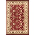 thumbnail image 3 of SAFAVIEH Lyndhurst Miah Floral Border Area Rug, Red/Ivory, 5'3" x 7'6", 3 of 6
