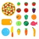 thumbnail image 1 of 1 Set Los juguetes de corte de frutas y verduras para niños Pretends Play Kitchen Food Juguetes, 1 of 6