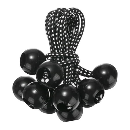 Uxcell 10 pack Ball Bungee Cords, 4 inch High Elastic Canopy Tarp Tie Down Bungee Balls for Tent/Cargo Holding Black White