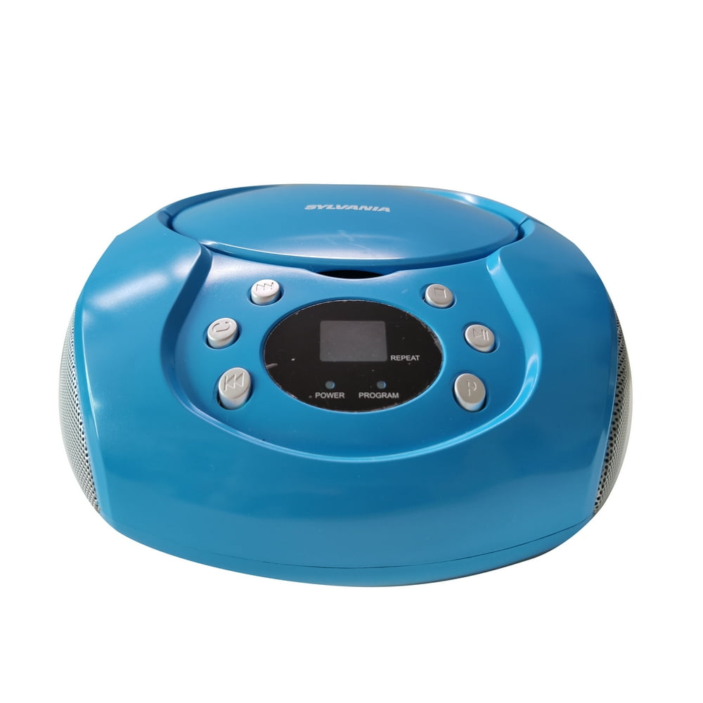 SYLVANIA SRCD261 Portable CD Player with AM/FM Radio (Blue) Walmart