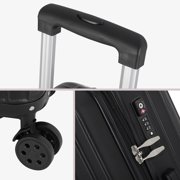 3 PCS Modern Travel Trolley TSA Luggage Set, Midnight Black