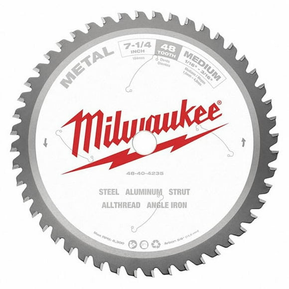 7-1/4 -inch x 48 Carbide Teeth Metal Cutting Circular Saw Blade