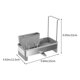 thumbnail image 2 of Fregadero de cocina Organizador de escurridor de esponja | Paño de cocina de encimera de acero inoxidable y jabonero para platos | Bastidor de almacenamiento modular con particiones | 1 pieza | 9,8, 2 of 5