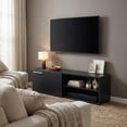 thumbnail image 1 of Mueble para TV 55” con Repisas y Almacenamiento, Centro de Entretenimiento Moderno de Madera Sala negro, 1 of 7