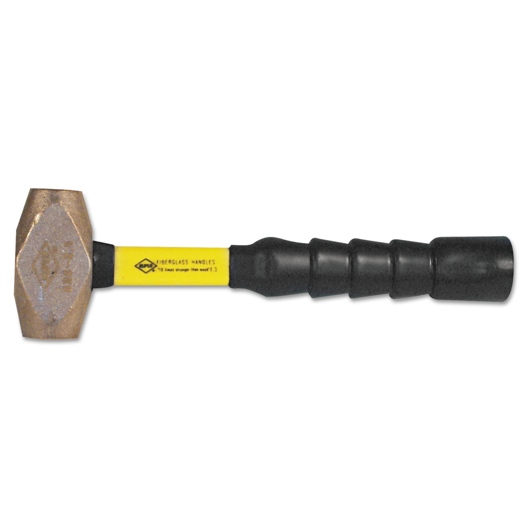 NUPLA Classic BrassHead Construction Hammer, 4lb, 12in Fiberglass
