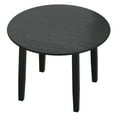 thumbnail image 5 of WHI Modern Engineered Wood & Oak Veneer Round Dining Table - Black, 5 of 7