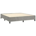 thumbnail image 2 of vidaXL Bed Frame Light Grey 193x203 cm King Velvet, 2 of 5