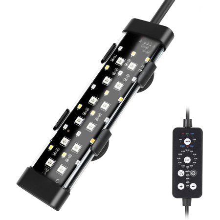 Tawatiler Submersible LED Aquarium Light 21W, 24/7 Mode 23 in Fish Tank Light with 5 Rows Beads, with Timer 9 Colors and Adjustable Brightness, Full Spectrum IP68 Waterproof Light for Fish Tank