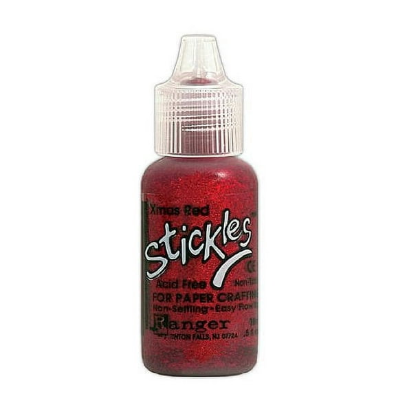 Ranger Stickles Glitter Christmas red 0.5 oz. bottle [PACK OF 6 ]
