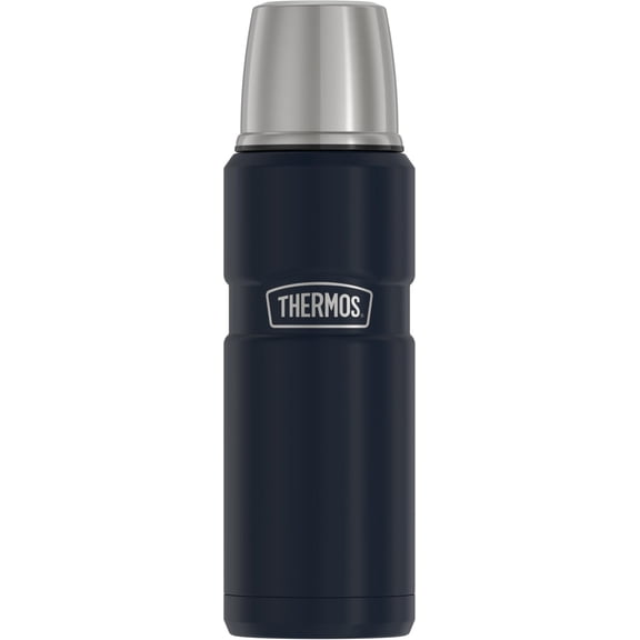 Thermos Stainless King Vacuum Insulated Stainless Steel Beverage Bottle, 16oz, Matte Midnight Blue