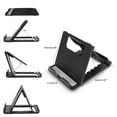 thumbnail image 1 of SUTENGDA Support Pliable pour Téléphone Cellulaire et Tablette Universel Noir, 1 of 5