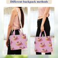 thumbnail image 4 of FORMRS Womens Corduroy Tote Bag Crossbody Shoulder Handbag with Pocket, Cartoon Doughnuts, 4 of 7