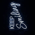 thumbnail image 4 of Handmadetneonsign Keep Smiling Neon Sign, Motivational Quotes Wall Art Decor, Home Bar Pub Office Wall Decor, 4 of 5