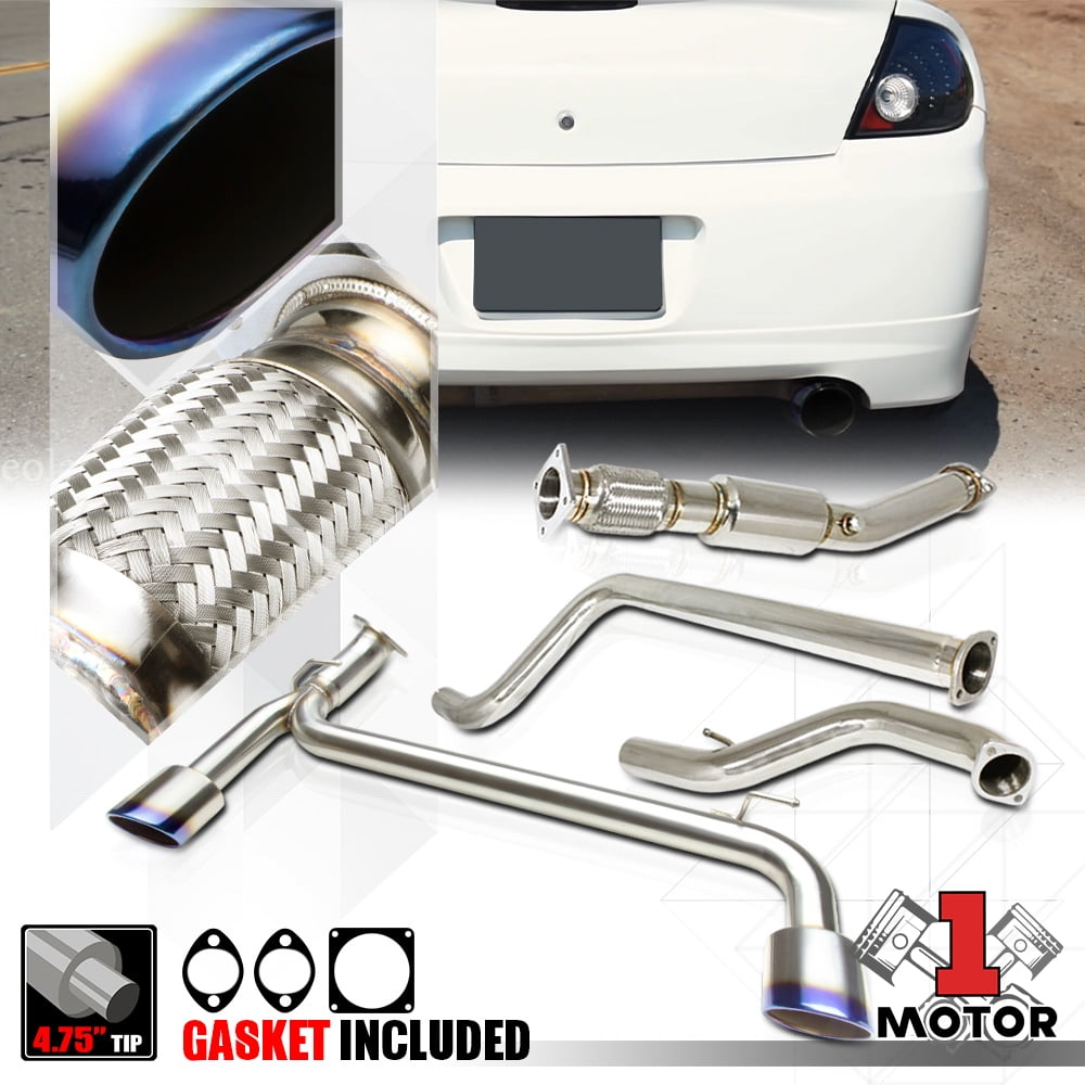 Dual Muffler 4.75" Rolled Burnt Tip Catback Exhaust System for 0305 Neon SRT4 04