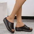 thumbnail image 6 of TKYCMSUAKI Women's Platform Sandals Comfortable Open Toe Slip On Wedge Slides Summer Casual Flatform Chunky Sandals, 6 of 6