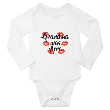 

Grandma was Here Funny Baby Long Sleeve Outfits Boy Girl Unisex (White 6-12M)