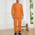 thumbnail image 2 of Halloween Night Spooky Men's Pajama Set Sleepwear Pjs Lightweight Long Sleeve Crewneck Shirts and Bottoms Soft Comfy Sleep Sets L, 2 of 5