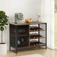 thumbnail image 5 of BEKAY Wine Cabinet, Industrial Wine Bar Cabinets with Removable Wine Rack for Liquor and Glasses, 5 of 7