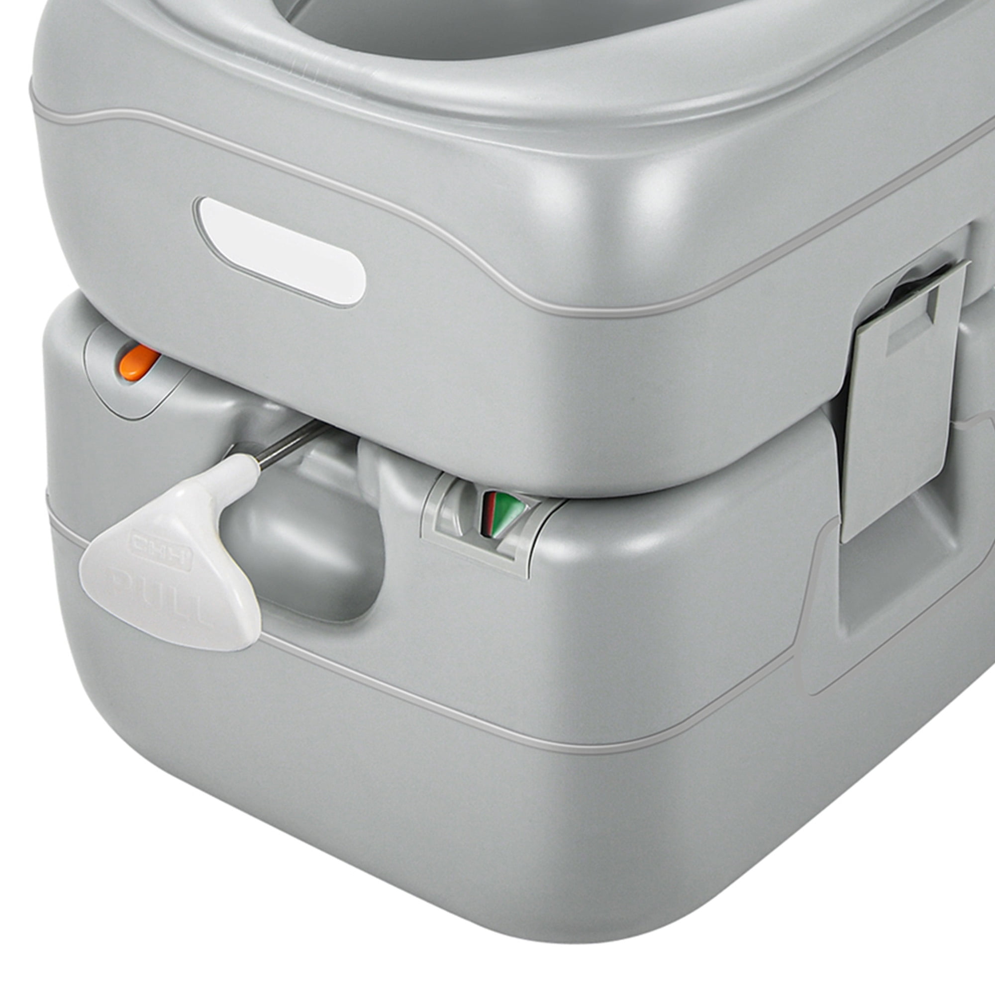 DEXTRUS Portable RV Toilet with Hand Sprayer ,5.8 Gallon Portable Toilet for Camping with Level Indicator