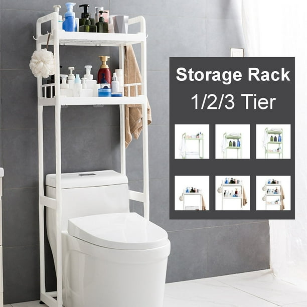 1/2/3 Tier Shelf Bathroom Storage Shelf Over Toilet Space Saver