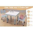 thumbnail image 6 of Toddler Table and 2 Chairs, Height-Adjustable Kids Table and Chairs Set, 23.6''L x 23.6''W Children Activity Table for Boys and Girls Aged 3-8, 6 of 11
