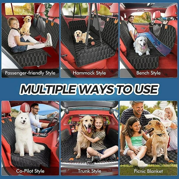 Benepaw 6 In1 Dog Car Seat Cover Waterproof Mesh Visual Window Hammock Durable Nonslip Pet Back Seat Protector For Trucks Suvs Walmart