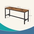 thumbnail image 3 of VASAGLE Banco de Comedor, par de 2, Estilo Industrial, Marco de Acero, para Cocina, Sala de Estar, 12.8 x 42.5 x 19.7 Pulgadas, café rústico, 3 of 6