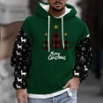thumbnail image 1 of Sudadera con capucha para hombre, estilo casual, con cuello redondo, estampado, manga larga, blusa de poliéster, 1 of 5