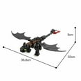 thumbnail image 3 of Toothless Night Light Fury Dragon Building Blocks Set MOC Bricks Educational Toy 233pcs Black, 3 of 9