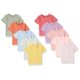 thumbnail image 1 of Honestbaby Multipack Camiseta De Manga Corta Camiseta 100% Algodón Orgánico Bebé Bebé Niño Pequeño Niños Niñas Unisex Paquete De 10 Gemas Arcoíris Rosas, 1 of 1