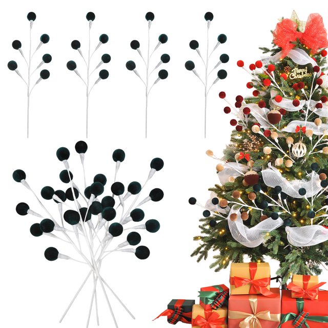 Festive Candy Florals Seasonal Decorative Inserts for Holiday Displays Soft Fruit- Xmas Tree Accessories Fabric