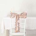 thumbnail image 4 of Efavormart 5 Pack Rose Gold Leaf Vine Embroidered Sequin Tulle Chair Sashes - 6"x88", 4 of 5
