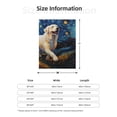 thumbnail image 5 of Disketp Vintage Starry Sky Labrador A Cozy Flannel Fleece Throw Blanket: Has a velvety texture for All Seasons - Perfect for Women, Men, & Kids"60"x50", 5 of 6