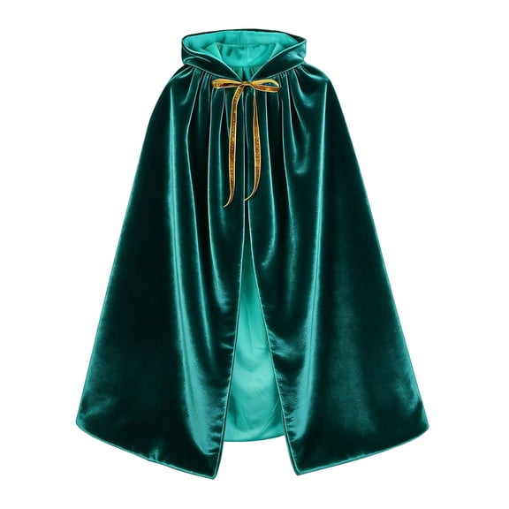 QASIEATN Classic Fit Shawl Wraps for Girls and Boys Kids Hooded Velvet Cloak Children Retro Cape Halloween Essentials Shawl Fall Fashion Accessories