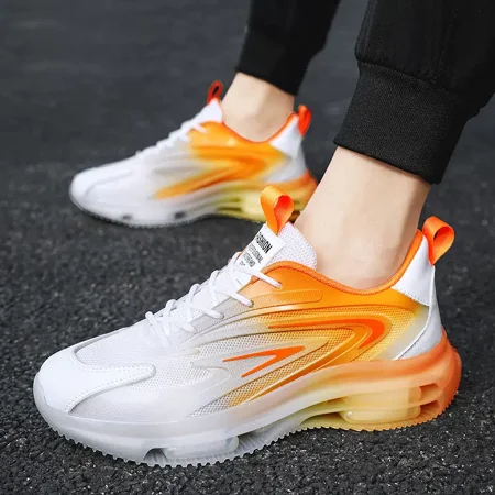 

Men‘s Mesh Cushioned Running Shoes Casual Comfortable Non-slip Wear-resistant Shock-Absorbing Sneakers