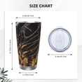 thumbnail image 4 of Daiia Skull Butterfly Sunflower Printed 20oz Insulated Coffee Cup with Straw Topper, Fully Spill Proof Travel Coffee Mug, Stainless Steel Tumbler for Work Home Outdoor Car-Without Straw, 4 of 8