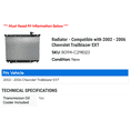 thumbnail image 2 of Radiator - Compatible with 2002 - 2006 Chevy Trailblazer EXT 2003 2004 2005, 2 of 2