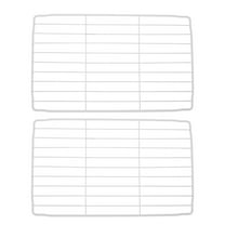 OUNONA 2Pcs White Metal Freezer Shelves Refrigerator Organizers with Detachable Washable Design