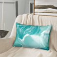 thumbnail image 2 of Disketp Teal Turquoise 1 Satin Pillowcase for Hair and Skin - Satin Pillow Cases Standard Size 20x30 inches with Zipper,Gifts for Women Men (without pillow core), 2 of 6