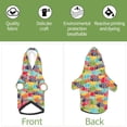 thumbnail image 6 of Fotbe Colorful Fish 2 Print Small Dog Sweater Hoodies Pet Grey Hooded Soft Fleece Sweatshirts with Pocket Fall Winter Puppy Cat Sweaters Warm Clothes-Large, 6 of 7