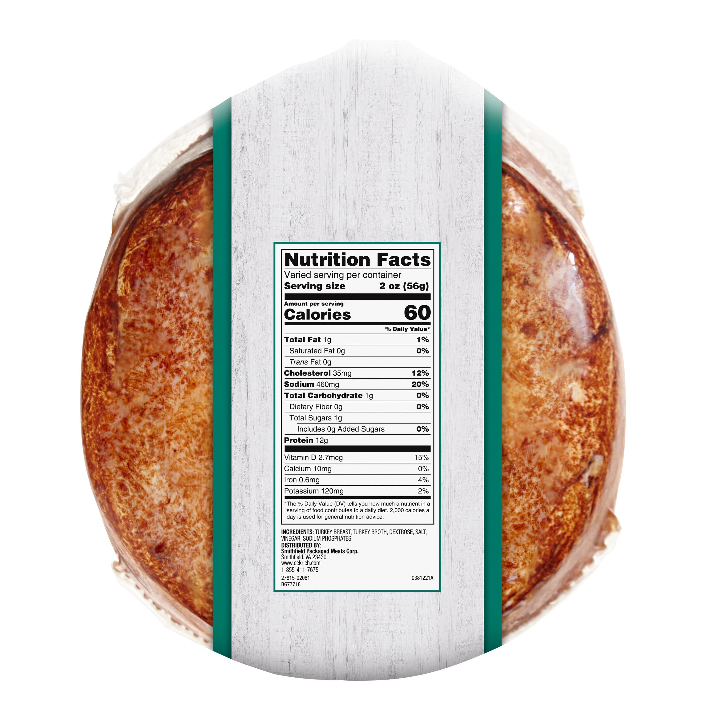 Eckrich Pan Roasted Turkey Breast, Deli, Sliced