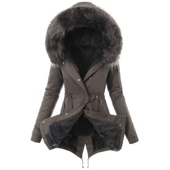 Mikilon Manteau de doublure pour femme Manteau d'hiver chaud et épais pour femme