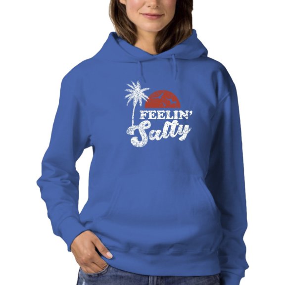 Feeling Salty Chalk Style Hoodie Women -GoatDeals Designs, Female XX-Large