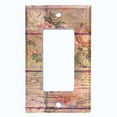 thumbnail image 5 of Metal Light Switch Plate Outlet Cover (Image of Brown Wood Fence White Rose FEN012), 5 of 13